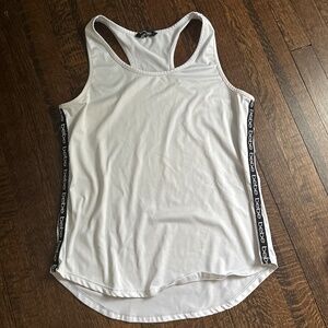 Razor back White workout top